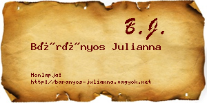 Bárányos Julianna névjegykártya