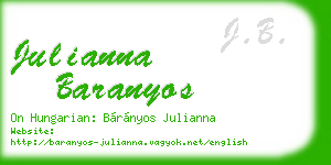julianna baranyos business card