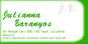 julianna baranyos business card